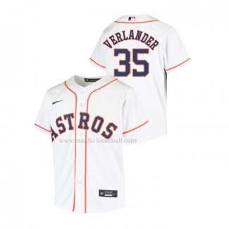 Maglia Baseball Bambino Houston Astros Justin Verlander Replica Home Bianco