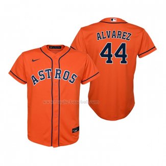 Maglia Baseball Bambino Houston Astros Yordan Alvarez Replica Alternato Arancione