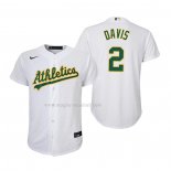 Maglia Baseball Bambino Oakland Athletics Khris Davis Replica Home Bianco