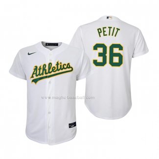 Maglia Baseball Bambino Oakland Athletics Yusmeiro Petit Replica Home Bianco