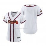 Maglia Baseball Donna Atlanta Braves 2022 Gold Program Replica Bianco