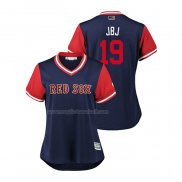 Maglia Baseball Donna Boston Red Sox Jackie Bradley JR. 2018 Llws Players Weekend Jbj Blu