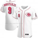 Maglia Baseball Uomo Cincinnati Reds Mike Moustakas Home Autentico Bianco