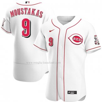 Maglia Baseball Uomo Cincinnati Reds Mike Moustakas Home Autentico Bianco