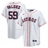 Maglia Baseball Uomo Houston Astros Framber Valdez Home Replica Bianco