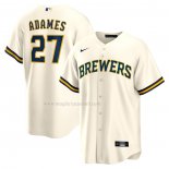 Maglia Baseball Uomo Milwaukee Brewers Willy Adames Replica Bianco