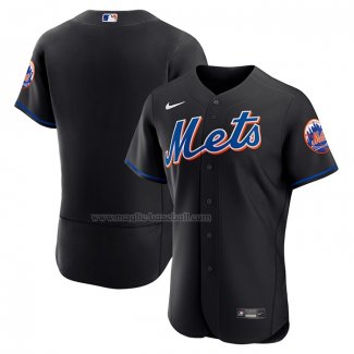 Maglia Baseball Uomo New York Mets Alternato Autentico Nero