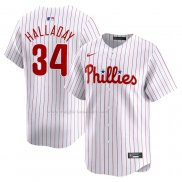 Maglia Baseball Uomo Philadelphia Phillies Roy Halladay Home Limited Bianco