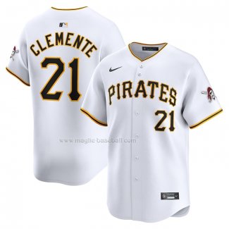 Maglia Baseball Uomo Pittsburgh Pirates Roberto Clemente Home Limited Bianco