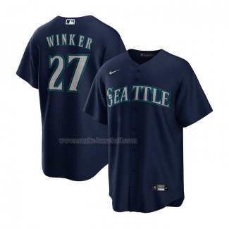 Maglia Baseball Uomo Seattle Mariners Jesse Winker Alternato Replica Blu