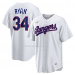 Maglia Baseball Uomo Texas Rangers Nolan Ryan Home Cooperstown Collection Bianco