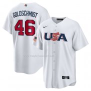 Maglia Baseball Uomo USA 2023 Paul Goldschmidt Replica Bianco