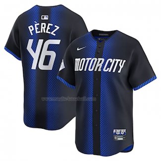 Maglia Baseball Uomo Detroit Tigers Wenceel Perez Limited Nero