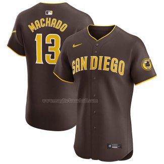 Maglia Baseball Uomo San Diego Padres Manny Machado Elite Marrone