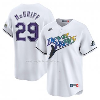 Maglia Baseball Uomo Tampa Bay Rays Fred McGriff Limited Bianco