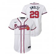 Maglia Baseball Bambino Atlanta Braves John Smoltz Replica Home Bianco