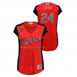 Maglia Baseball Donna All Star 2019 Minnesota Twins C.j. Cron Workout American League Rosso