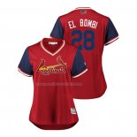 Maglia Baseball Donna St. Louis Cardinals Adolis Garcia 2018 Llws Players Weekend El Bombi Rosso