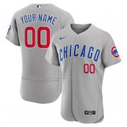 Maglia Baseball Uomo Chicago Cubs Road Autentico Personalizzate Grigio