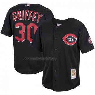 Maglia Baseball Uomo Cincinnati Reds Ken Griffey JR. Mitchell & Ness Cooperstown Collection Batting Practice Nero