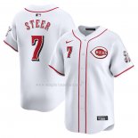 Maglia Baseball Uomo Cincinnati Reds Spencer Steer Home Limited Bianco