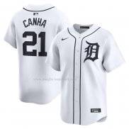 Maglia Baseball Uomo Detroit Tigers Mark Canha Home Limited Bianco