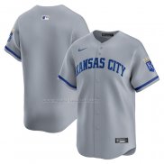 Maglia Baseball Uomo Kansas City Royals Away Limited Grigio