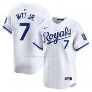 Maglia Baseball Uomo Kansas City Royals Bobby Witt JR. Home Replica Bianco