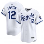 Maglia Baseball Uomo Kansas City Royals Nick Loftin Home Limited Bianco