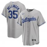 Maglia Baseball Uomo Los Angeles Dodgers Cody Bellinger Road Replica Grigio