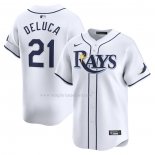 Maglia Baseball Uomo Tampa Bay Rays Jonny Deluca Home Limited Bianco