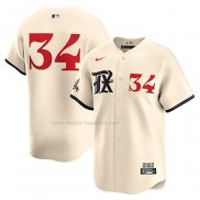 Maglia Baseball Uomo Texas Rangers Nolan Ryan Limited Bianco