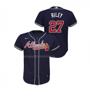 Maglia Baseball Bambino Atlanta Braves Austin Riley Replica Alternato Blu