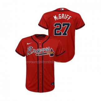 Maglia Baseball Bambino Atlanta Braves Fred Mcgriff Replica Alternato Rosso