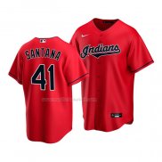 Maglia Baseball Bambino Cleveland Guardians Carlos Santana Replica Alternato 2020 Rosso