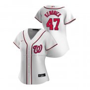 Maglia Baseball Donna Washington Nationals Howie Kendrick Replica Home 2020 Bianco