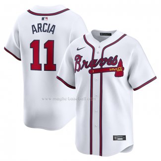 Maglia Baseball Uomo Atlanta Braves Orlando Arcia Home Limited Bianco