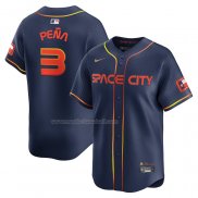 Maglia Baseball Uomo Houston Astros Jeremy Pena City Connect Limited Blu