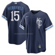 Maglia Baseball Uomo Kansas City Royals 2022 City Connect Replica Blu