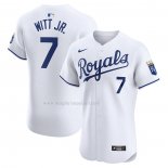 Maglia Baseball Uomo Kansas City Royals Bobby Witt JR. Home Elite Bianco