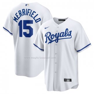 Maglia Baseball Uomo Kansas City Royals Whit Merrifield Home Replica Bianco