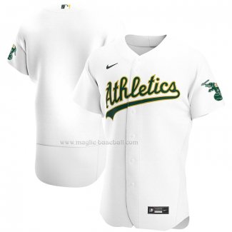 Maglia Baseball Uomo Oakland Athletics Home Autentico Bianco