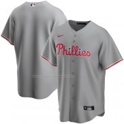 Maglia Baseball Uomo Philadelphia Phillies Road Replica Grigio