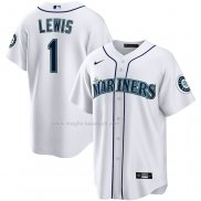 Maglia Baseball Uomo Seattle Mariners Kyle Lewis Replica Bianco