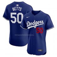 Maglia Baseball Uomo Los Angeles Dodgers Mookie Betts Alternato Elite Blu