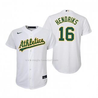 Maglia Baseball Bambino Oakland Athletics Liam Hendriks Replica Home Bianco