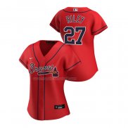 Maglia Baseball Donna Atlanta Braves Austin Riley Replica Alternato 2020 Rosso