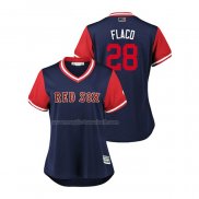 Maglia Baseball Donna Boston Red Sox J.D. Martinez 2018 Llws Players Weekend Flaco Blu