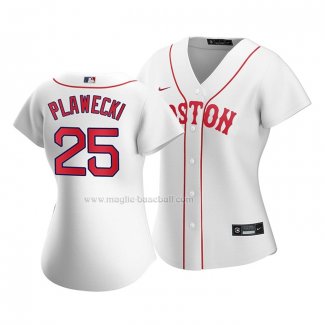 Maglia Baseball Donna Boston Red Sox Kevin Plawecki Replica 2021 Bianco