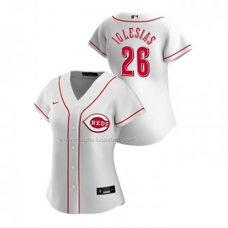 Maglia Baseball Donna Cincinnati Reds Raisel Iglesias Replica Home 2020 Bianco